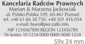 Wzór pieczątki automatycznej Wagraf A4